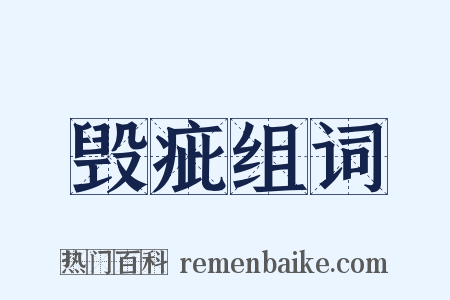 毁疵组词是什么意思的图片